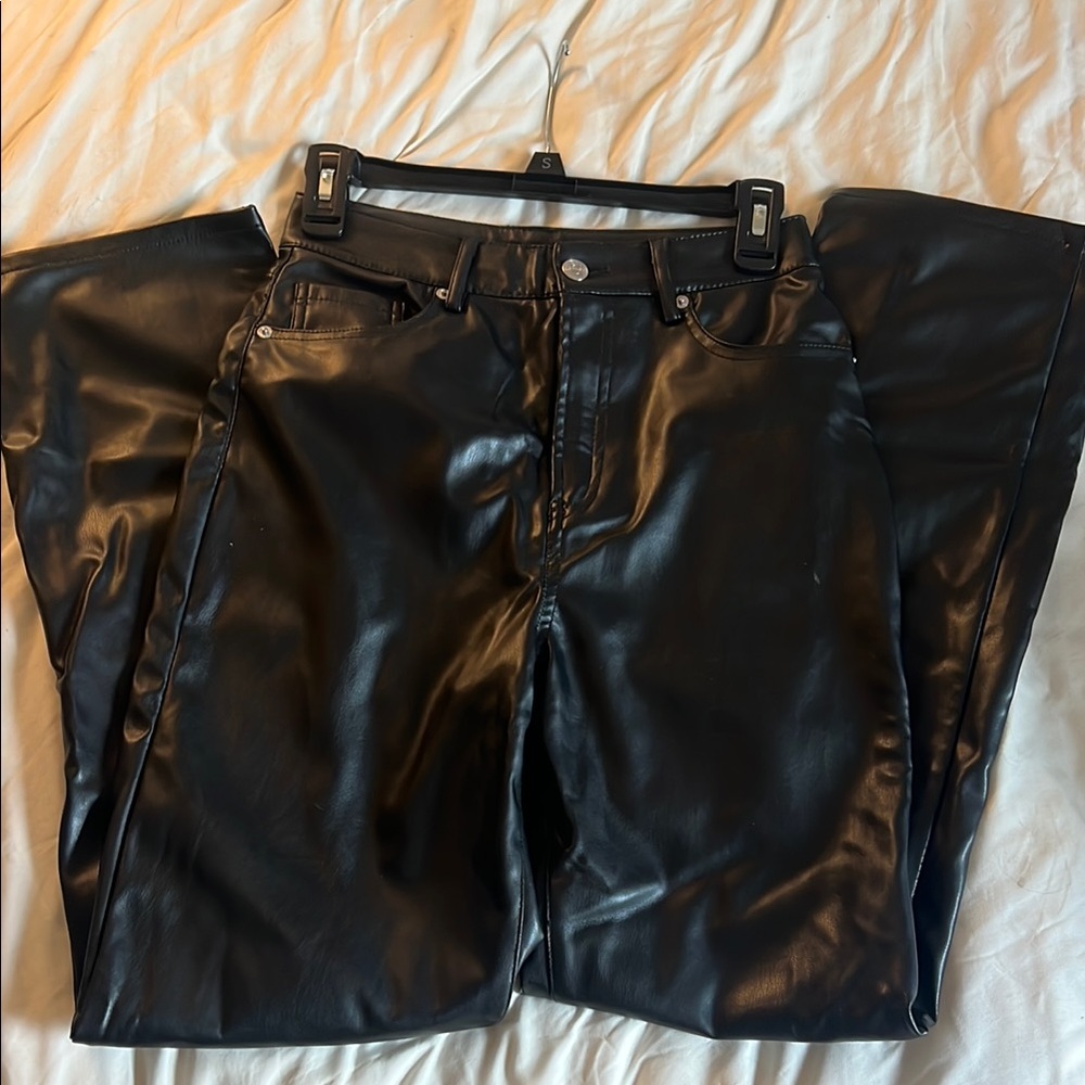 Black Leather Women Pants